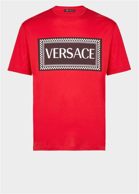 sustainable versace t shirt red|Men's Versace T.